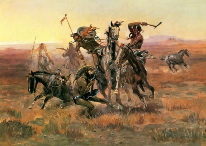 CM Russell When Blackfoot And Sioux Meet